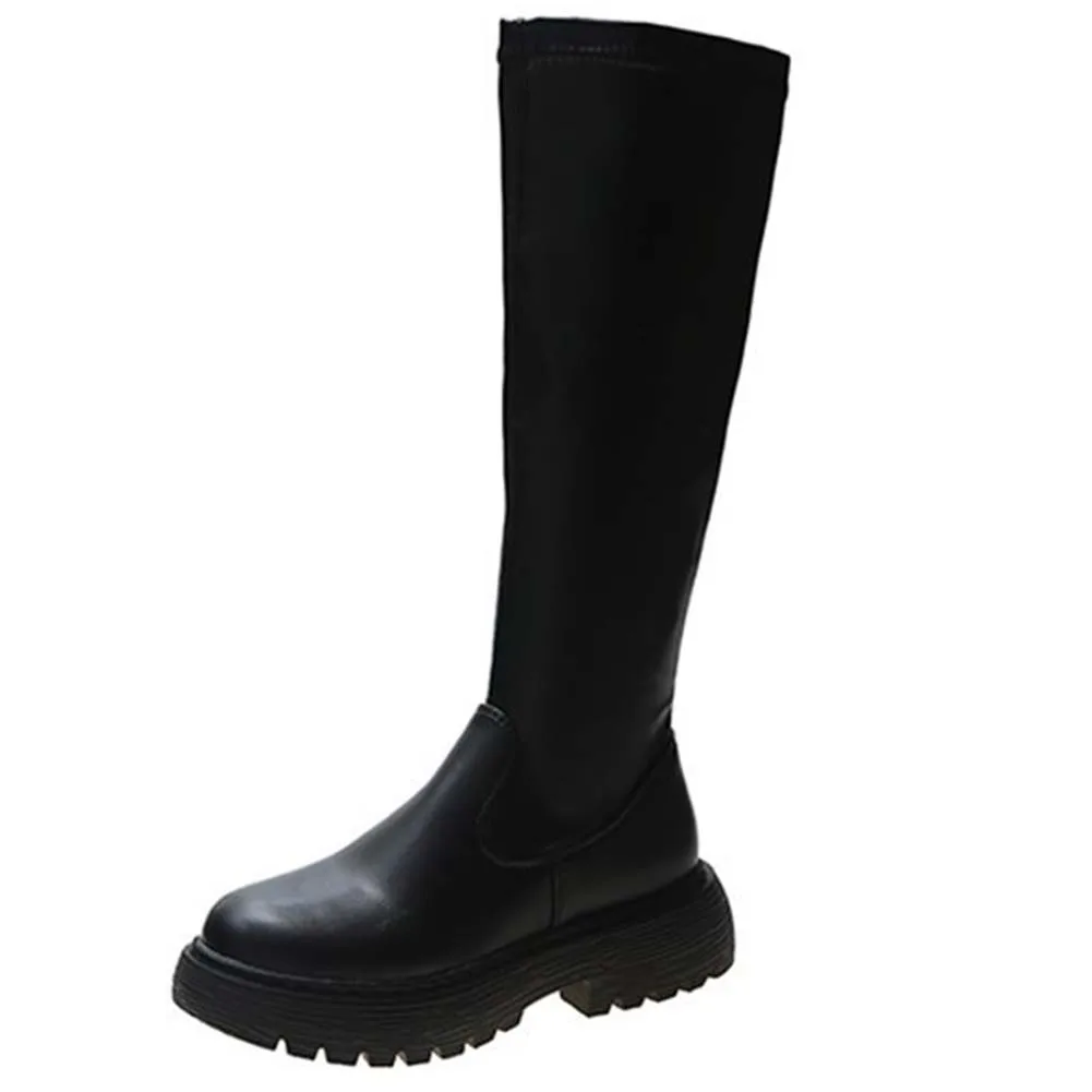 

DORATASIA Brand New Ladies Chunky Heels Mid Calf Boots Fashion Platform Cool Street Boots Women Trendy Casual Shoes Woman