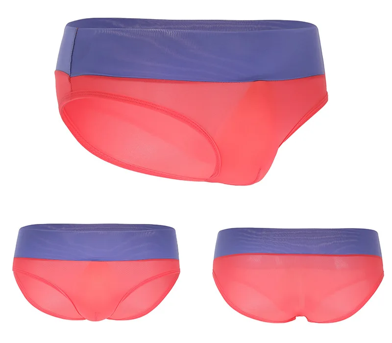 6PCS Men's Briefs Underwear U Convex Pocket Ultra-thin Transparent Ice Silk Men's Briefs Fork Low Waist Small Pants Sexy Shorts