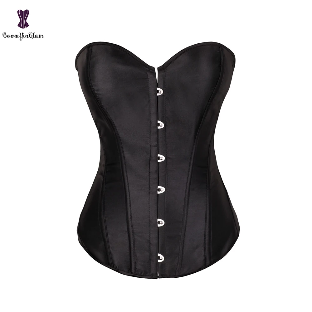 Женский атласный корсет-бюстье Gorset простая элегантная одежда размера плюс