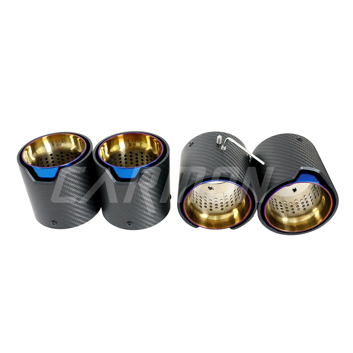 4 шт./компл. M эффективный матовый выхлопной глушитель из углеродного волокна