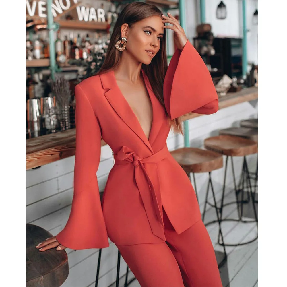 

Новая мода Slim Fit для матери невесты костюмы женские размера плюс офисные смокинги формальные Вечерние Выпускные одежда, брючный костюм
