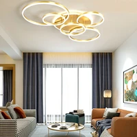 modern bedroom living room led ring chandelier simple home creative hotel restaurant lighting ceiling lamp