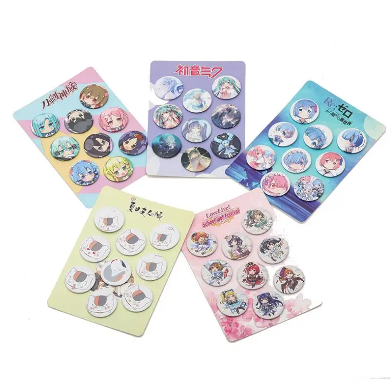 8 шт./компл. Аниме Хацунэ Мику Cardcaptor Sakura lovelive значок косплея шпильки коллекция Значки для рюкзак Одежда Игрушка в виде фигурки