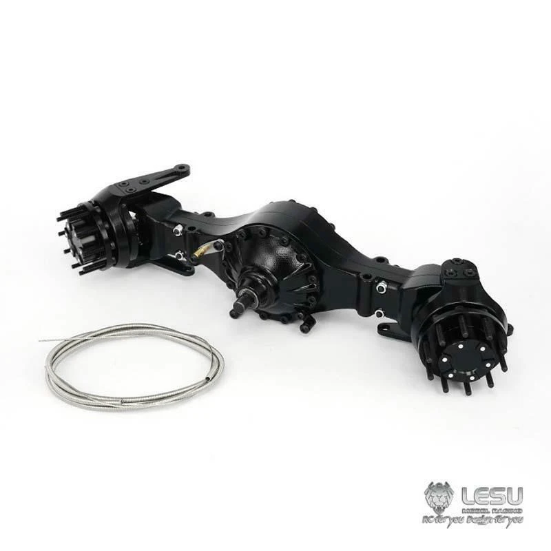 Передняя ось металлического фланца LESU для радиоуправляемого трактора 1/14