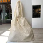 Женская сетчатая тканевая сумка через плечо, простая Холщовая Сумка, большая емкость, вышивка, пакет для шоппинга, милые сумки для книг для девочек