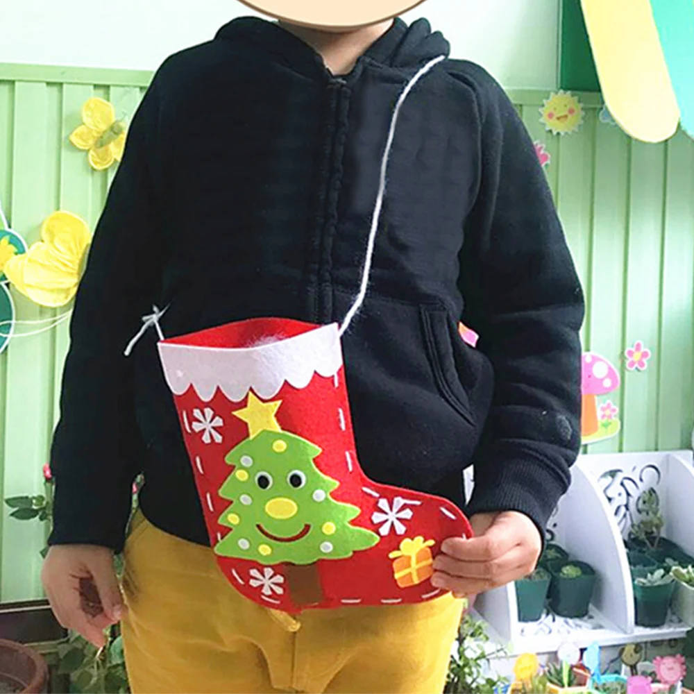 10 шт. детский Рождественский чулок ручной работы набор сделай сам Мультяшные