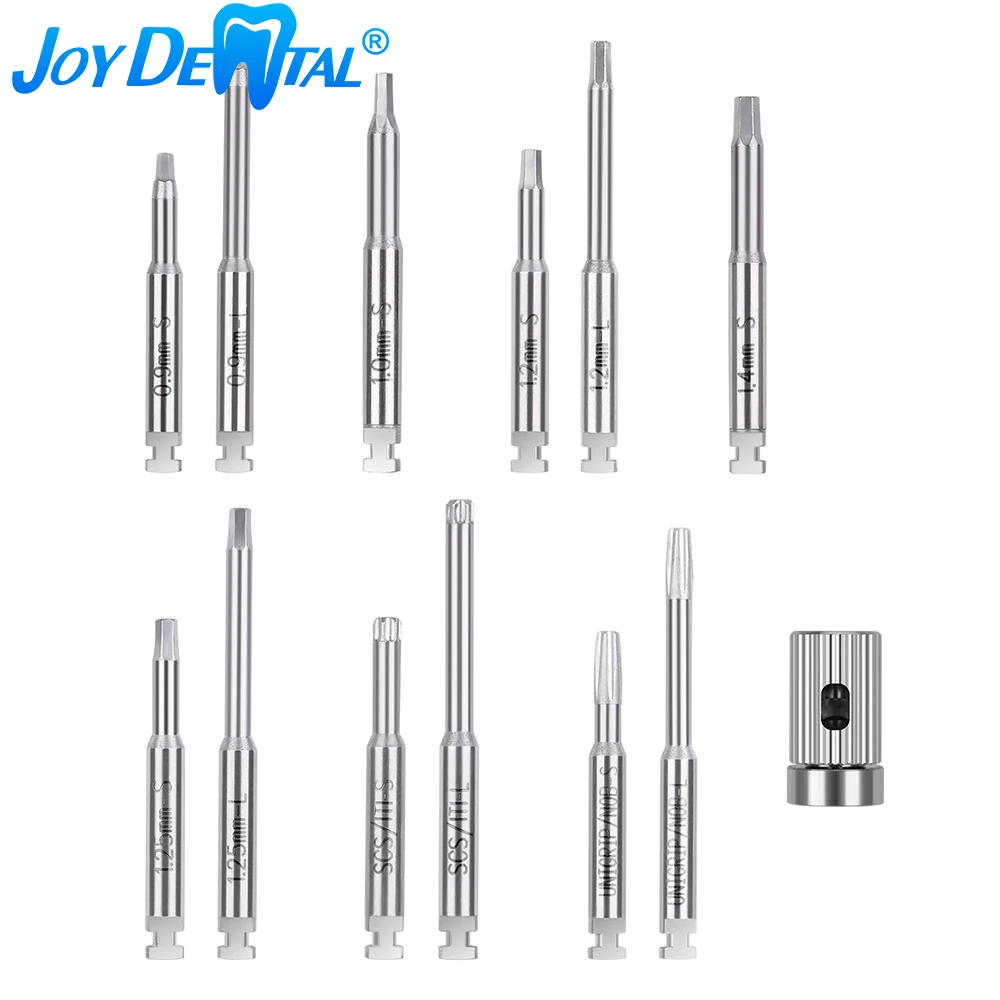 

12pcs Dental Implant Screw Driver 2.35mm Long Short with Base for Low Speed Contra Angle Handpiece or Manual Use Autoclavable