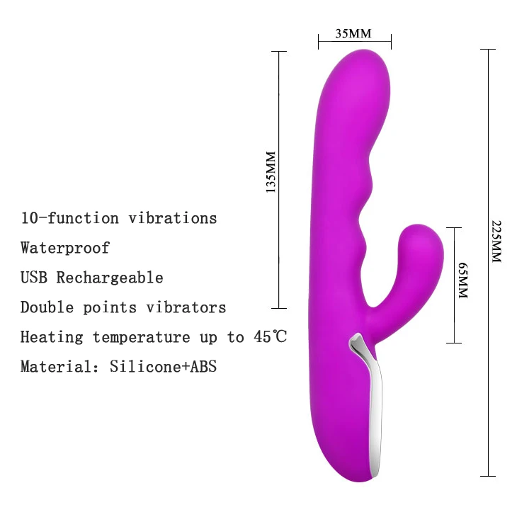 Вибратор дилдо с зарядкой от USB Pretty Love 10 скоростей Стимулятор клитора секс