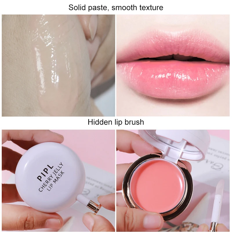Корейская маска для губ с вишней питательный увлажняет отшелушивает линии
