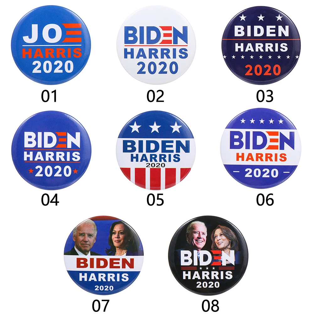 2 шт 2020 Joe Biden брошь значок Pinback кампании Кнопка Pin президент Кампании 1 8 стиль
