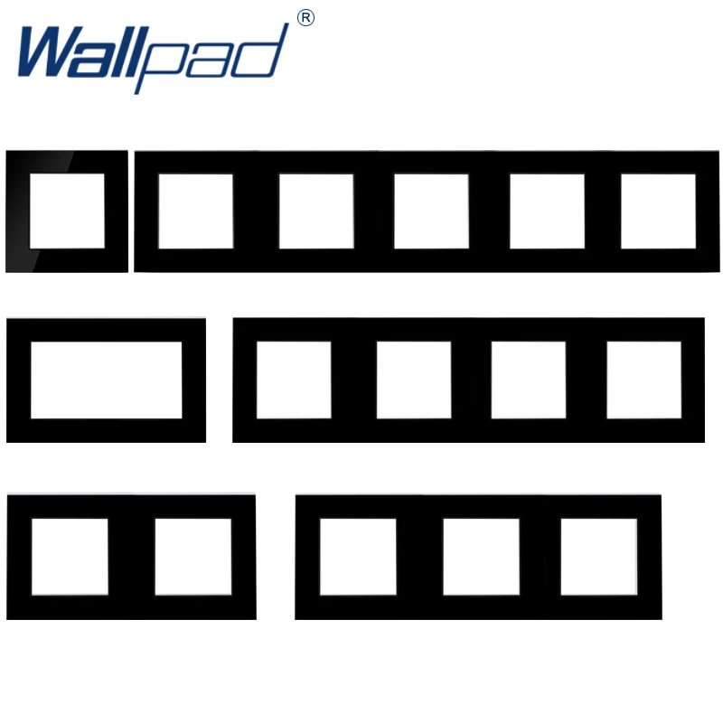 

Wallpad Luxury Tempered Glass Panel Frame Black Hotel Panel Vertical and Horizon Frame 1 2 3 4 5 Frames Panel Only
