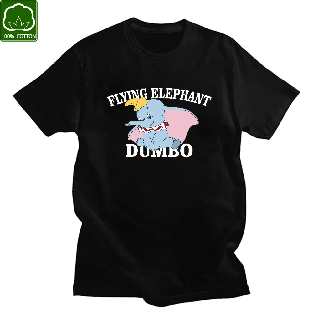 Camiseta de elefante azul de dibujos animados para hombre y mujer, Camiseta de algodón de manga corta, a la moda Kawaii Tops Vintage, novedad de 2021