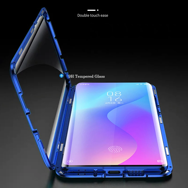 Магнитный адсорбционный металлический чехол для Xiaomi mi Red Note 8 7 Pro K20 двусторонний