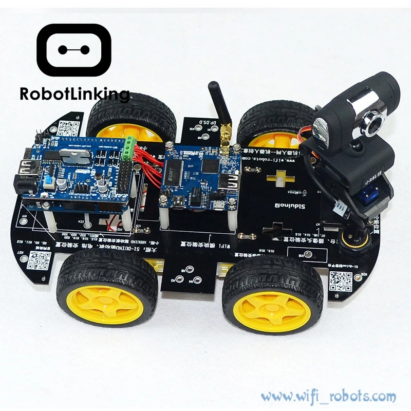 Wifi умный автомобильный робот Комплект для arduino iOS видео Автомобильный робот беспроводной пульт дистанционного управления Android PC видео мониторинг