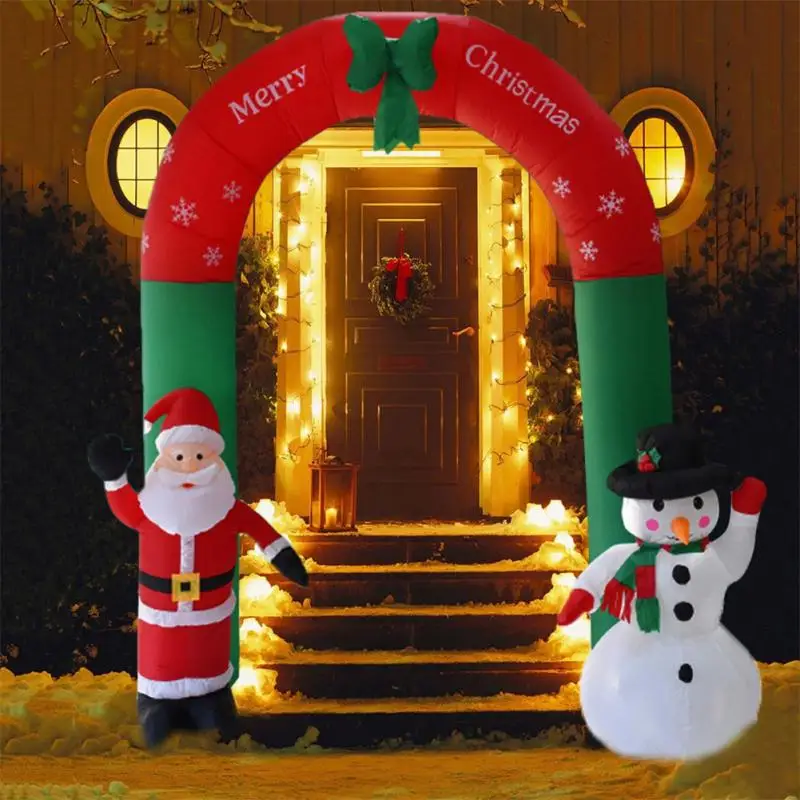 

2.4m Inflatable Arch Santa Claus Snowman Christmas Outdoors Ornaments Xmas New Year Party Home Shop Yard Garden Decoration
