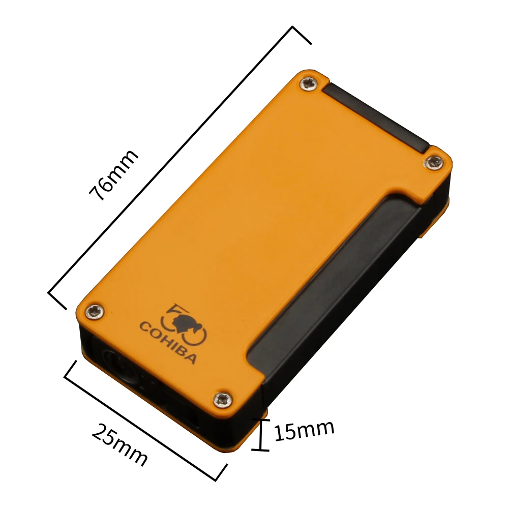 COHIBA дорожная Зажигалка для сигар металлические аксессуары фонарь зажигалка