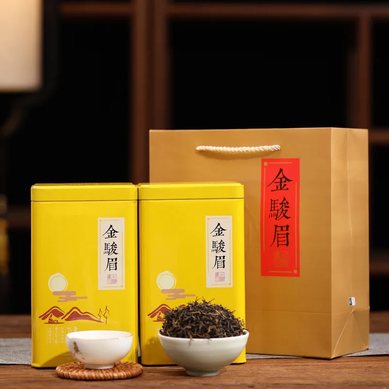 

New tea Jin-Junmei tea black tea loose aroma type gift box Wuyishan honey fragrance sachets good for health