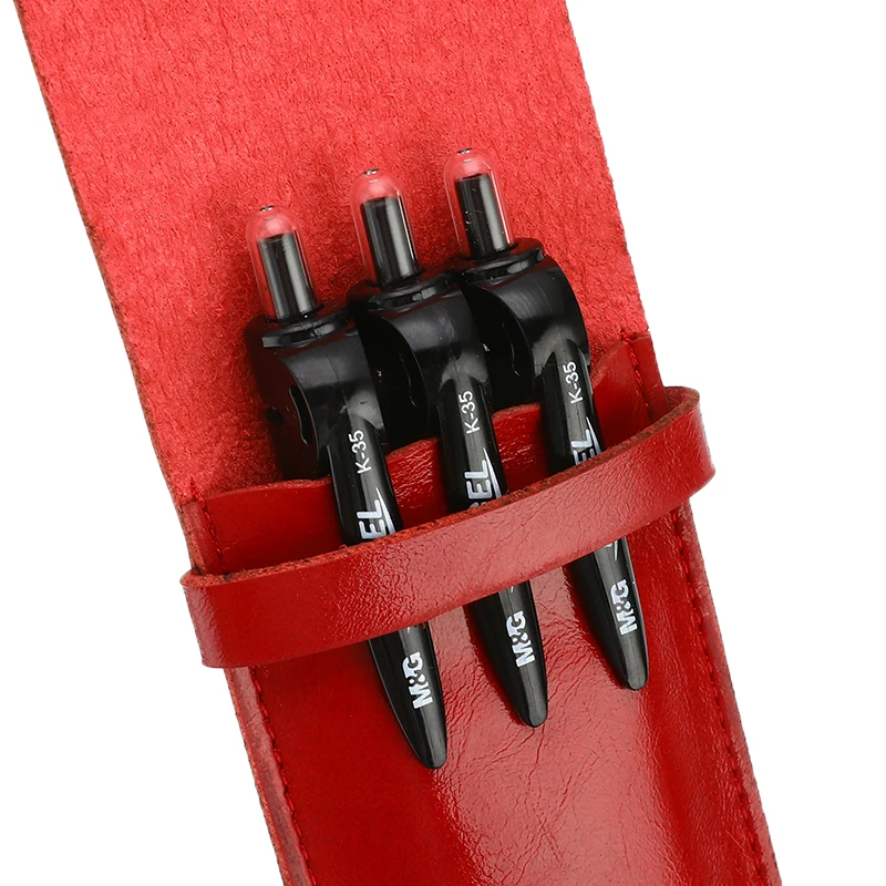 Пенал из натуральной кожи 16x6 см чехлы искусственной воловьей с перьевым чехлом