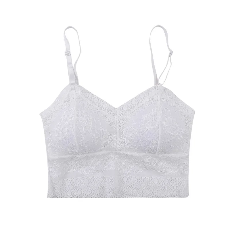 

Women Fitness Underwear Lace Bra Bralette Top Women Sexy Chest Padded Tank Tops NS