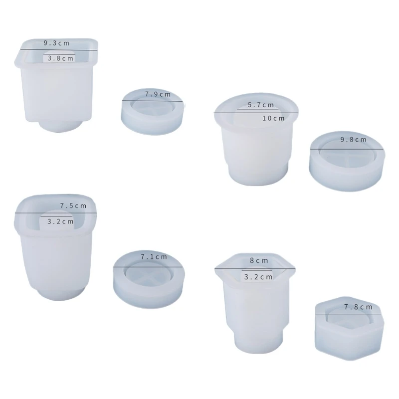 

1 Set DIY Crystal Epoxy Resin Mold Storage Box Container Casting Silicone Mould