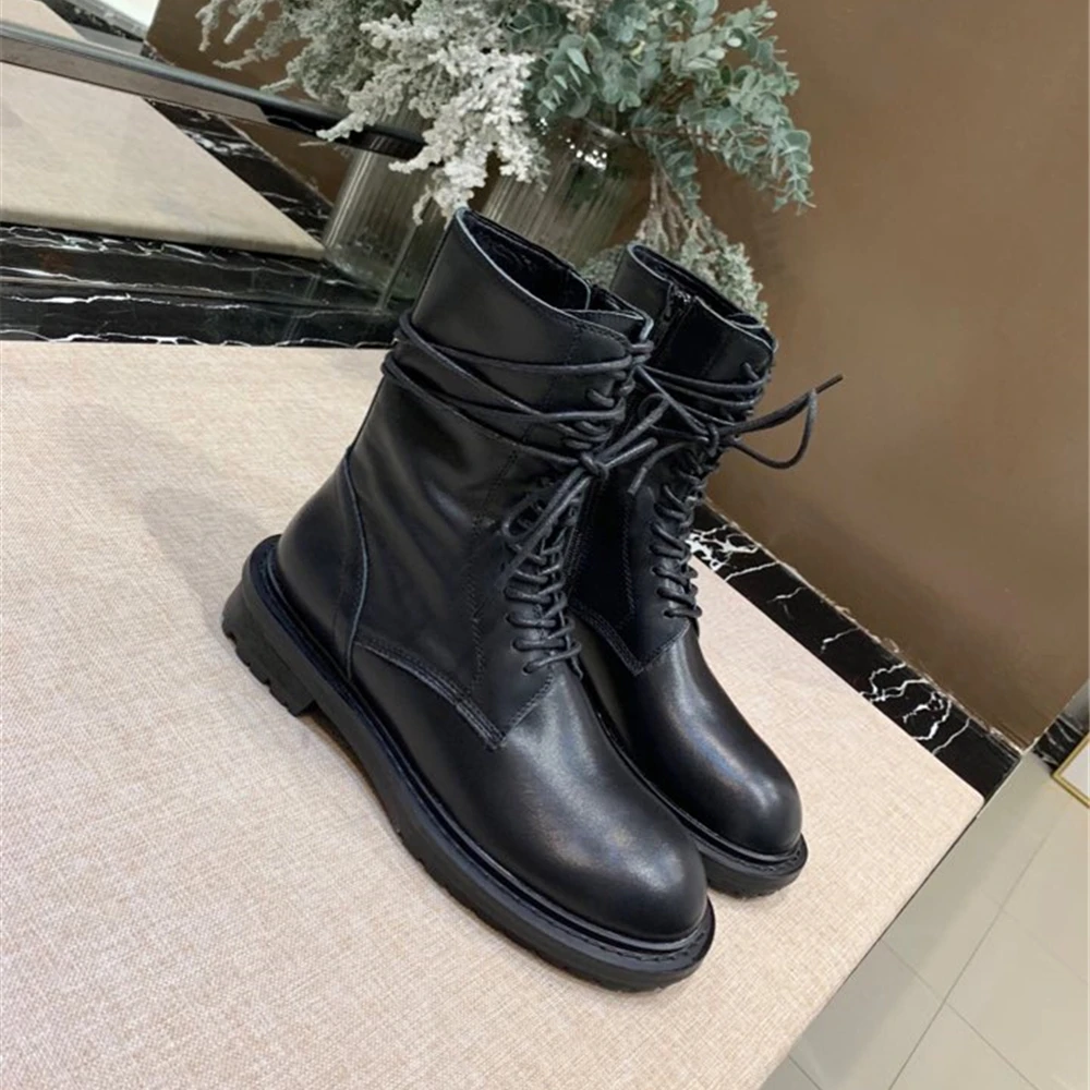 Брендовая водонепроницаемая обувь из натуральной кожи женские Ботинки martin на