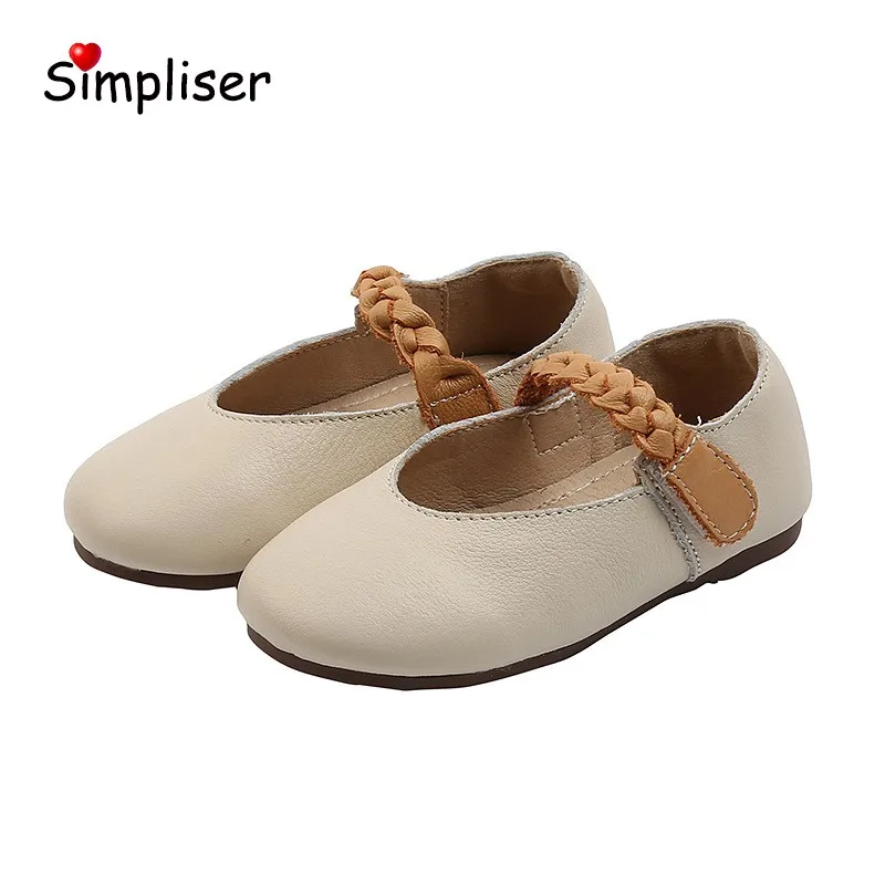 Кожаные туфли принцессы для девочек Модельные из натуральной кожи Цвет розовый