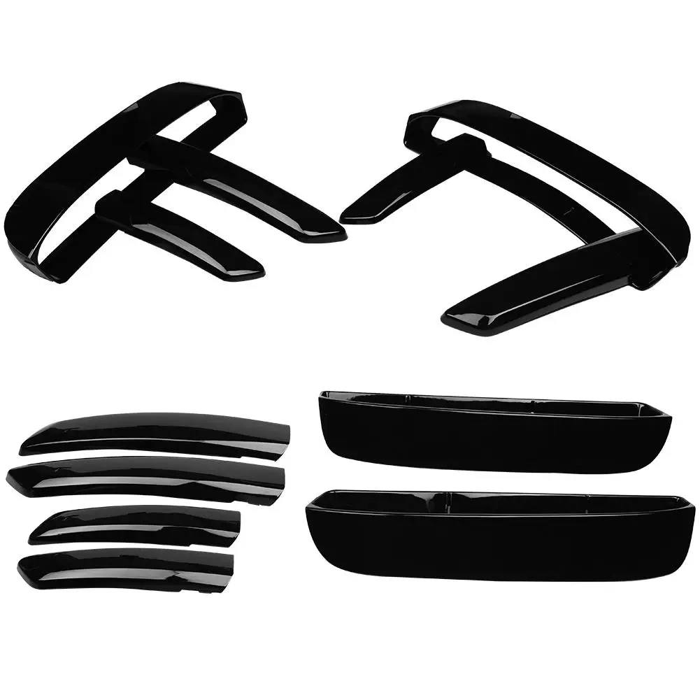 

6Pcs Front Fog Lamp Cover Trim for Land Rover Discovery 5 2017-2018 Black ABS Plastic Hot selling