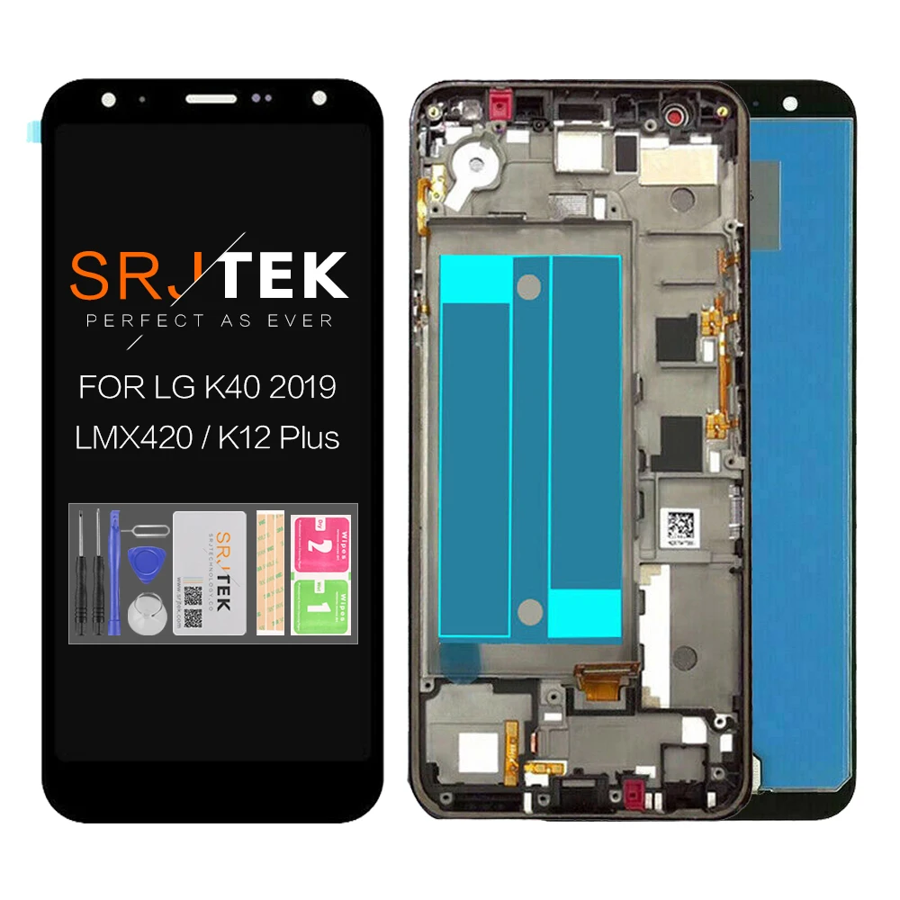 

5,7 для LG K40 2019 LMX420EMW LCD кодирующий преобразователь сенсорного экрана в сборе для LG K12 Plus X4 2019 дисплей стеклянная панель Замена + рамка