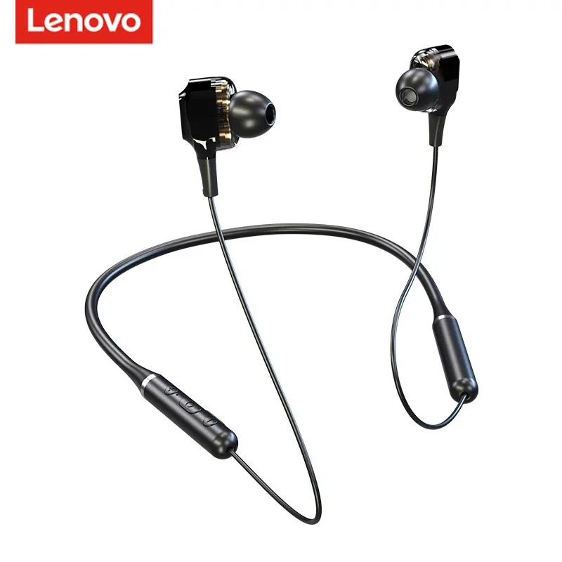Беспроводные наушники Lenovo XE66 / QE66 V5.0 с шейным ободом Bluetooth четыре динамика стерео