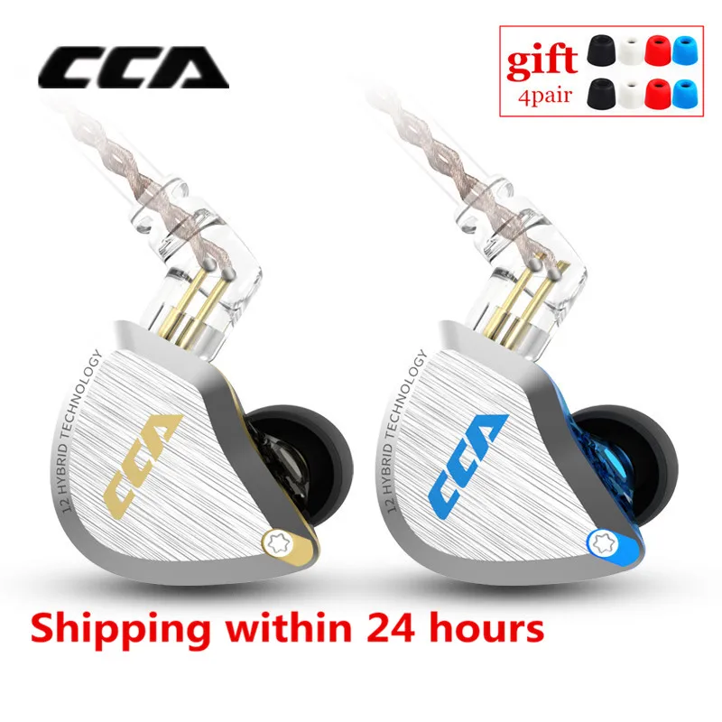 Новинка CCA C12 1DD + 5BA гибридные наушники вкладыши HIFI металлическая гарнитура