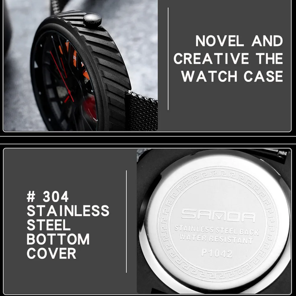 Кварцевые часы уникальный дизайн автомобиля вращение на 360 градусов с скелетом