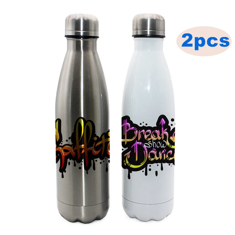 

2pcs 500ml / 17oz Bowling-Shaped Vacuum Bottle for Sublimation Printing