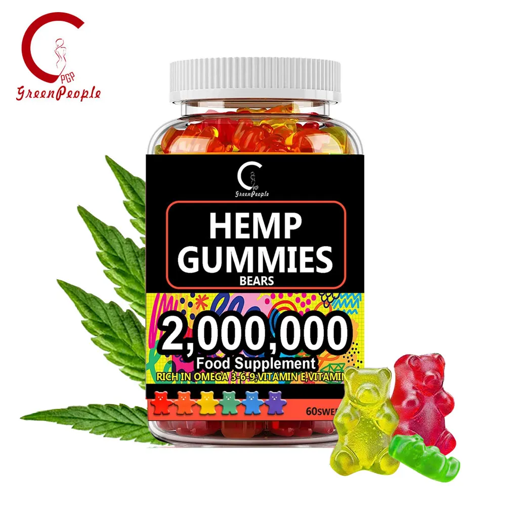 

GPGP Greenpeople Hemp Essence Gummies Fudge Anxiety Stress Relief Help Sleep Infused Gummies Leisure snacks for adults and child