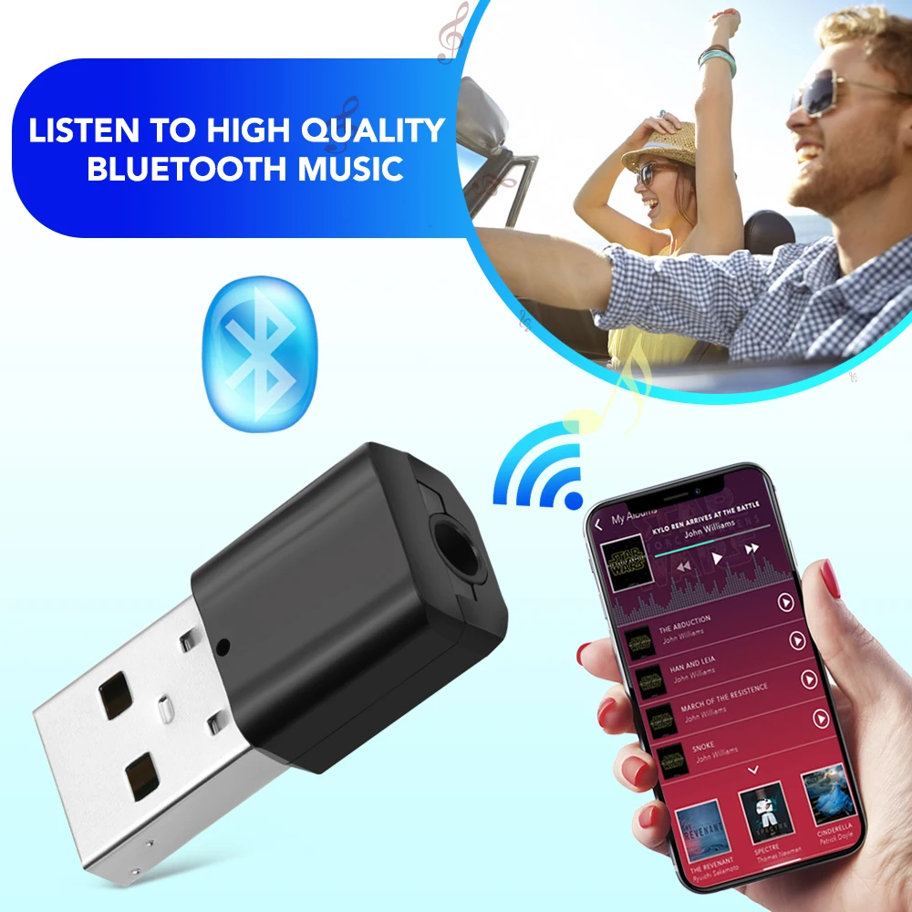 USB беспроводной приемник передатчики Bluetooth V4.2 аудио музыка стерео адаптер ключ