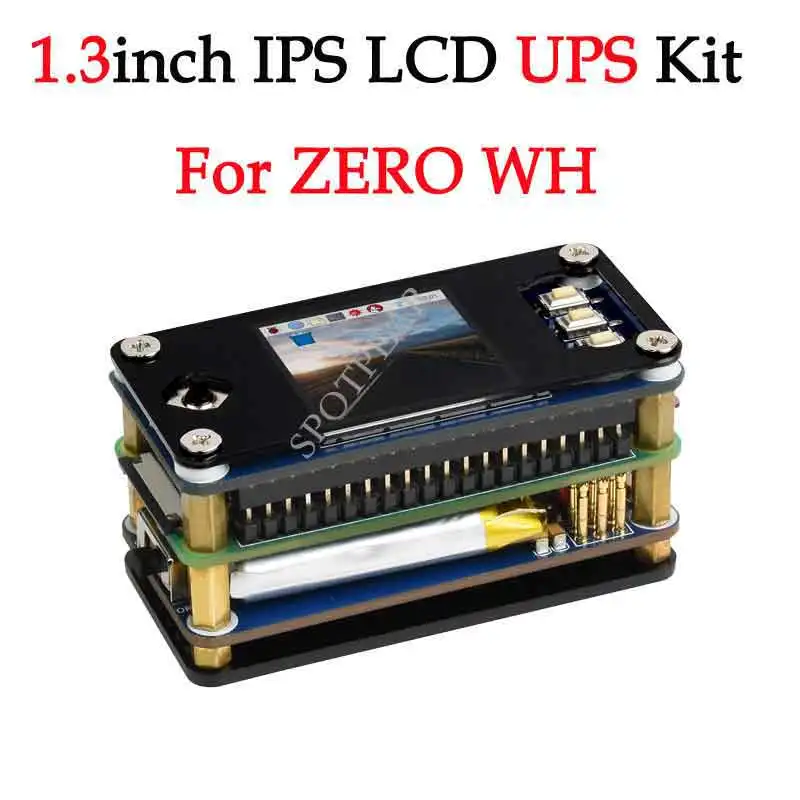 Raspberry Pi Zero WH Φ модуль 1 3 дюймов ЖК-дисплей экран дюйма с чехлом и фотоаппаратом -