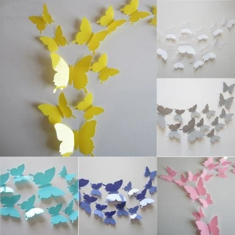 Набор наклеек с бабочками 12 шт. размер в ассортименте|sticker custom|sticker black and whitesticker film