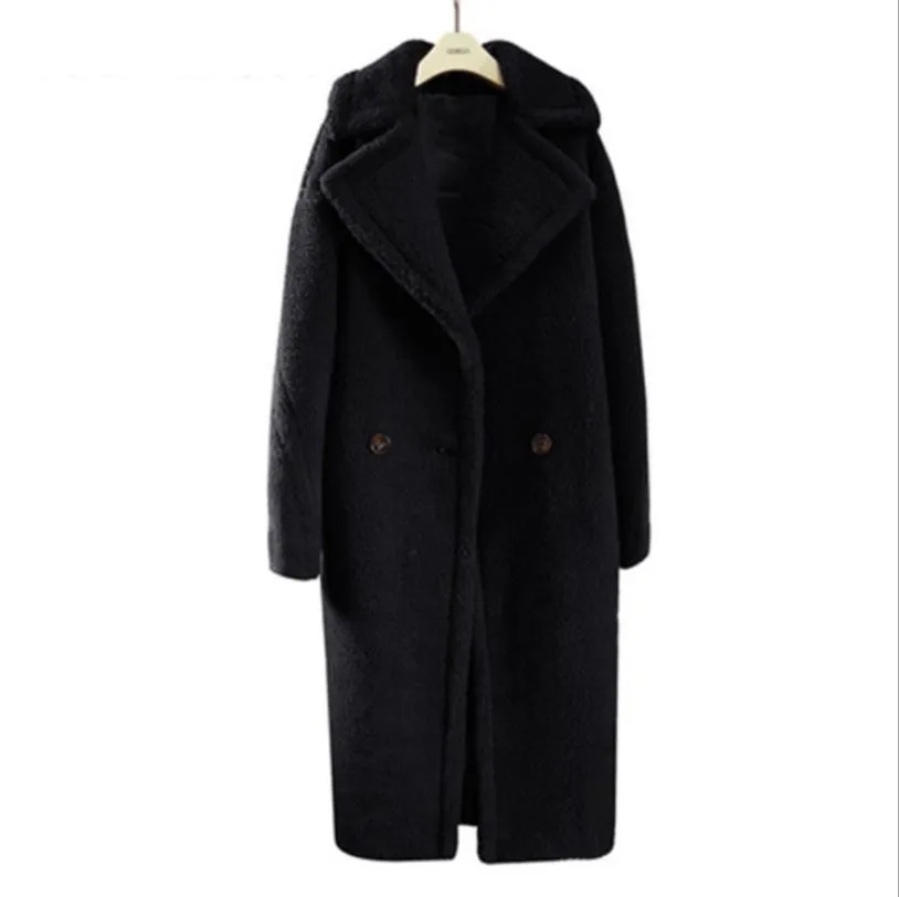 Куртка женская демисезонная длинная из овечьей шерсти элегантная верхняя одежда