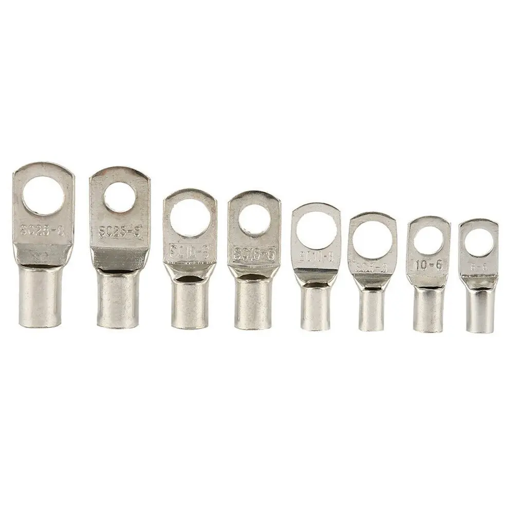 60 шт. Серебряный SC Луженая медь наконечник кольцо провода разъемы для батареи