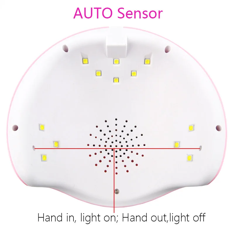 Набор для маникюра и педикюра СВЕТОДИОДНЫЙ УФ-светильник 24 Вт электрическая