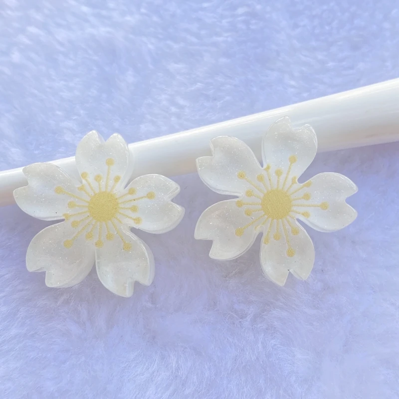 

Мини-кабошоны из смолы с цветами, 10 шт. TSXJY