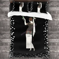1920s flapper birds hearts bedding set duvet cover pillowcases comforter bedding sets bedclothes