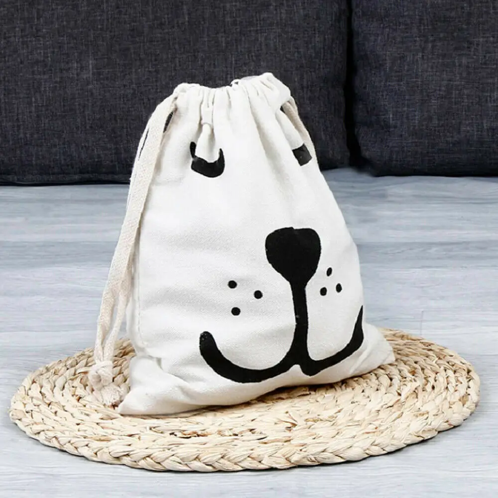 2 58x48CM Cotton Linen Drawstring Sack Bag Food Clothes Outdoor Travel Storage Hand Bag Sundries Vaccum Compressed Laundry Bag - Цвет: 2