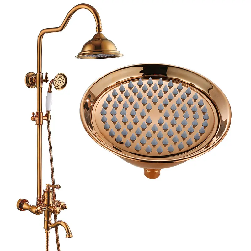 3 цвета винтажный набор для душа ванной комнаты настенный 8 &quotсмеситель в форме