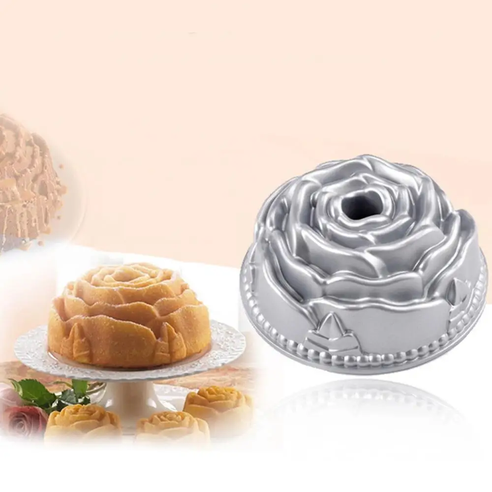 3D форма для торта с розовым сердцем 10-дюймовая литая алюминиевая выпечки DIY мусса