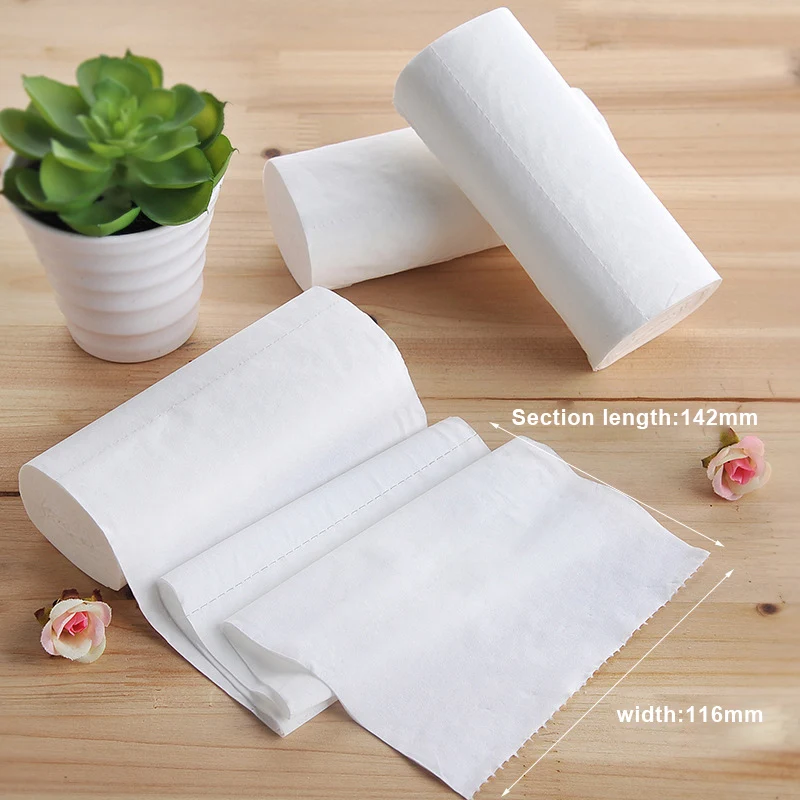 

12pcs Coreless Toilet Paper Roll Household 4-layer Thickened Soft Safe Wood Pulp Toilet Roll Health99