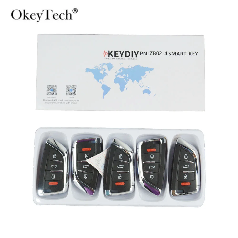 OkeyTech Универсальный ZB02 4 KD смарт ключ пульт дистанционного управления для X2 ключи