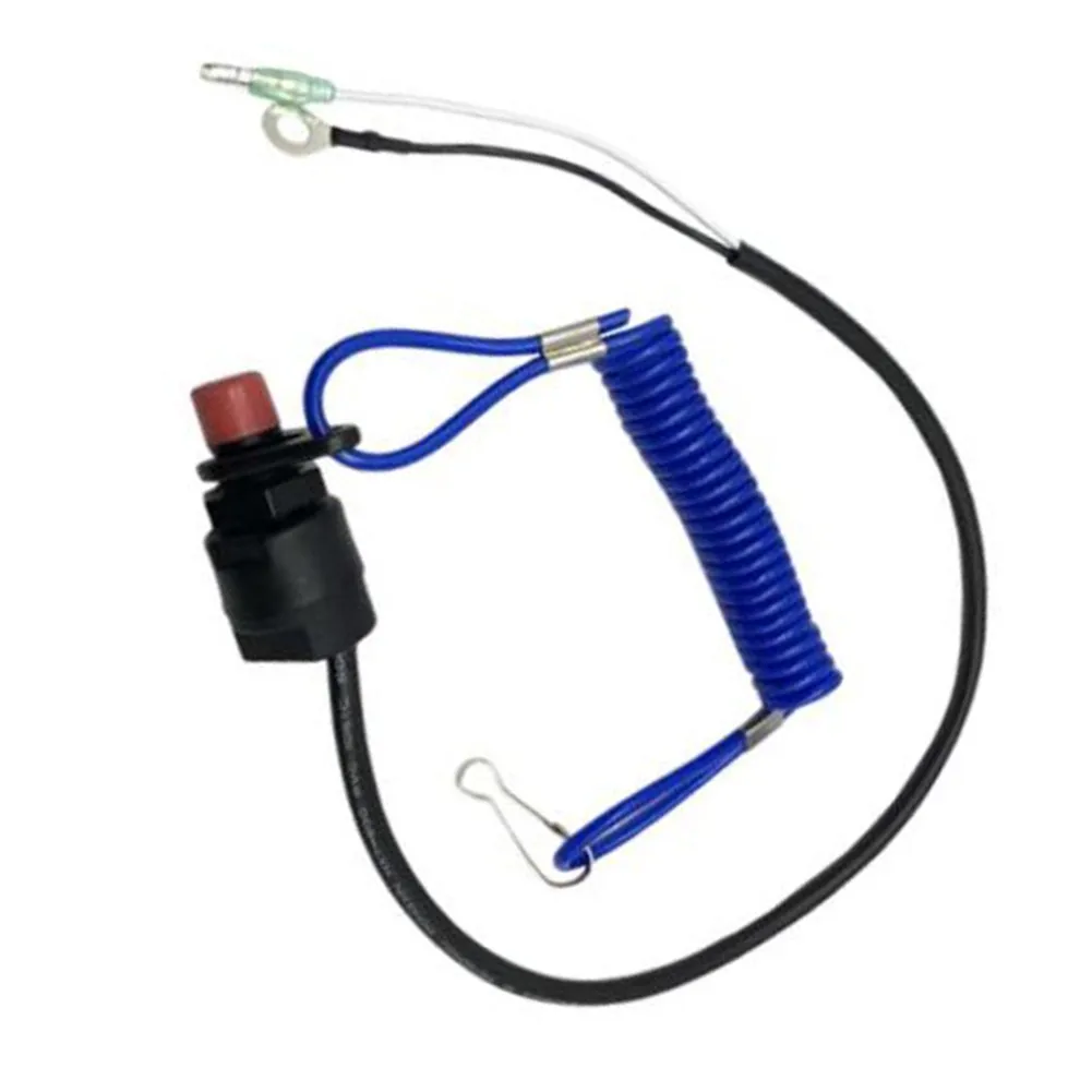 

Blue Universal Boat Outboard Engine Motor Kill Stop Switch With Safety Tether Lanyard Motorcycle Accessories Moto Safety Cables