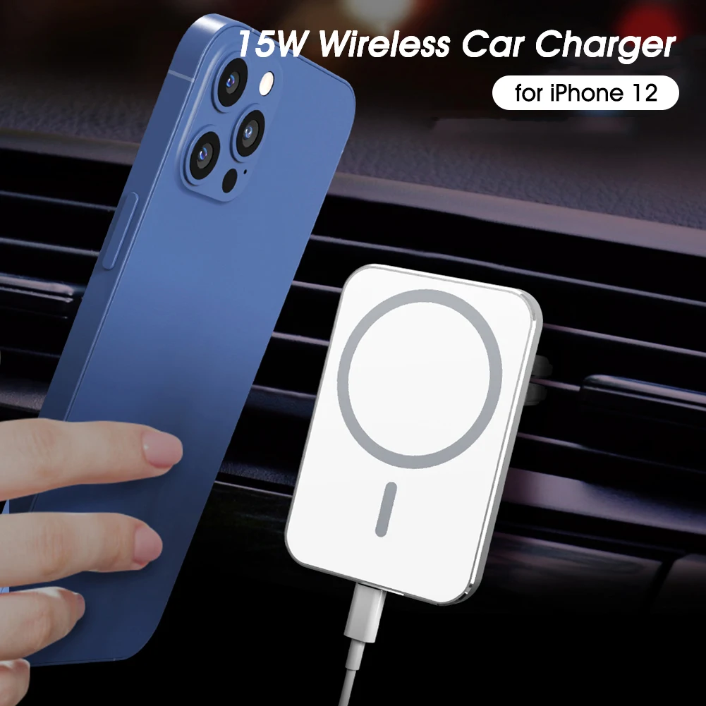 15w magsafe car wireless charger airvent mount magnet adsorbable phone car holder for iphone 12 12 pro max 12 mini fast charging free global shipping