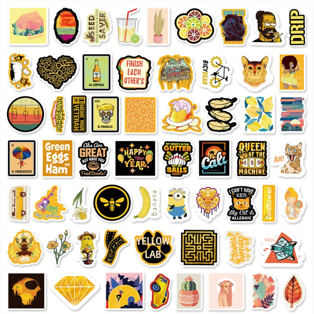 66 шт. милые Мультяшные сумасшедшие наклейки для ноутбуков планировщиков