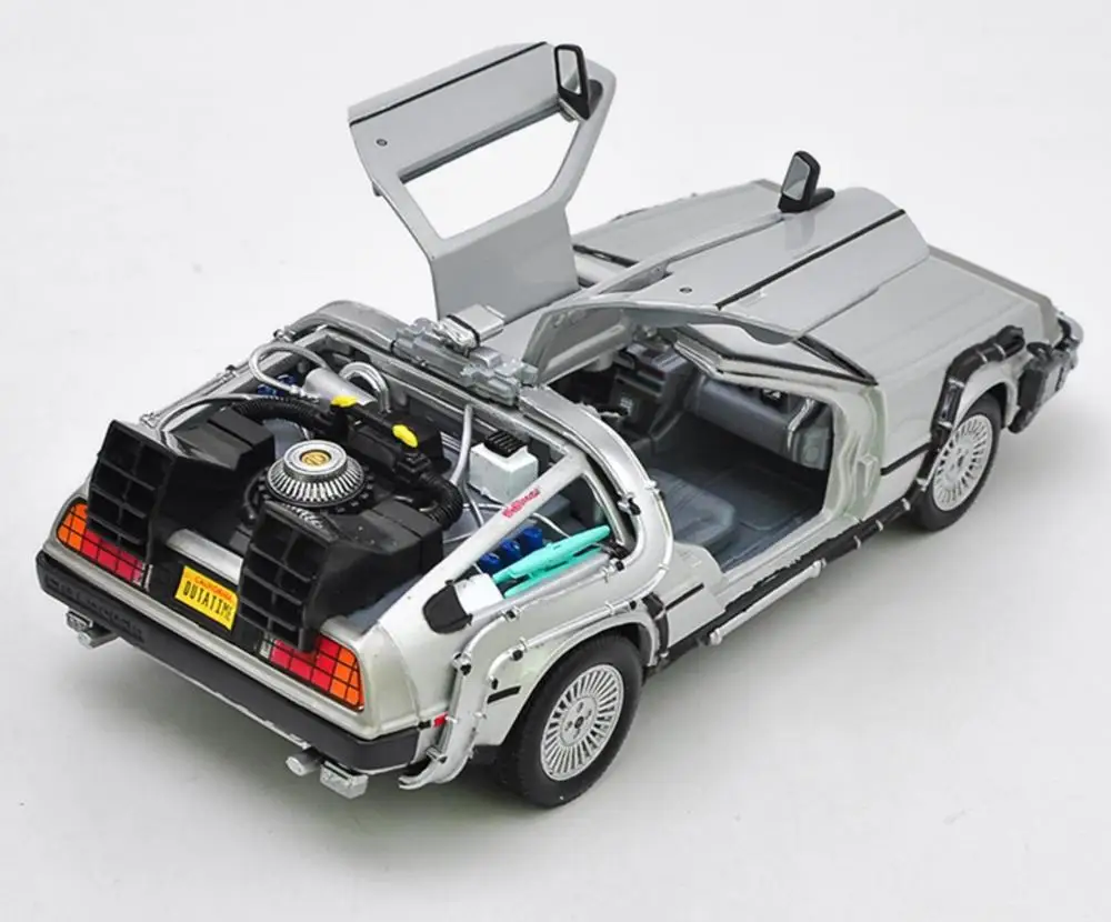 Welly 1/24 1:24 Back To The Future I DMC-12 Time Machine Car Diecast Display Model Toy For Kids Boys Girls | Игрушки и хобби